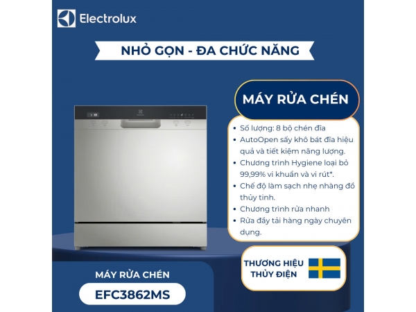 Máy rửa chén bát để bàn Electrolux EFC3862MS 